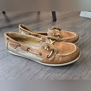 Sperry Coil Ivy Sparkle Boat Shoes Size 8.5 Coastal Nautical Fishercore